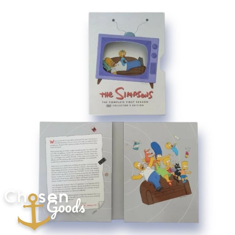 The Simpsons Complete First Season DVD, 2001 3-Disc Set Collectors Edition Vtg